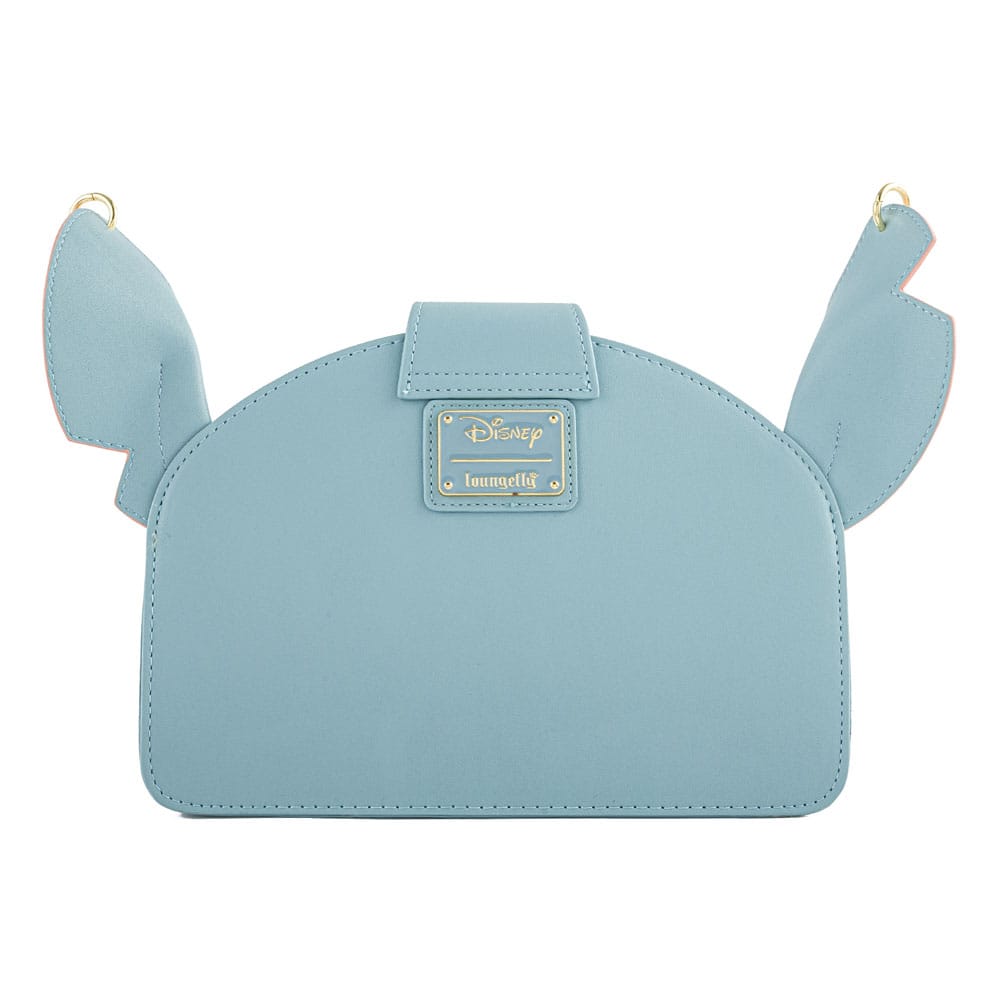 Détail du motif Luau et de la matière cuir PU du sac Loungefly Lilo & Stitch