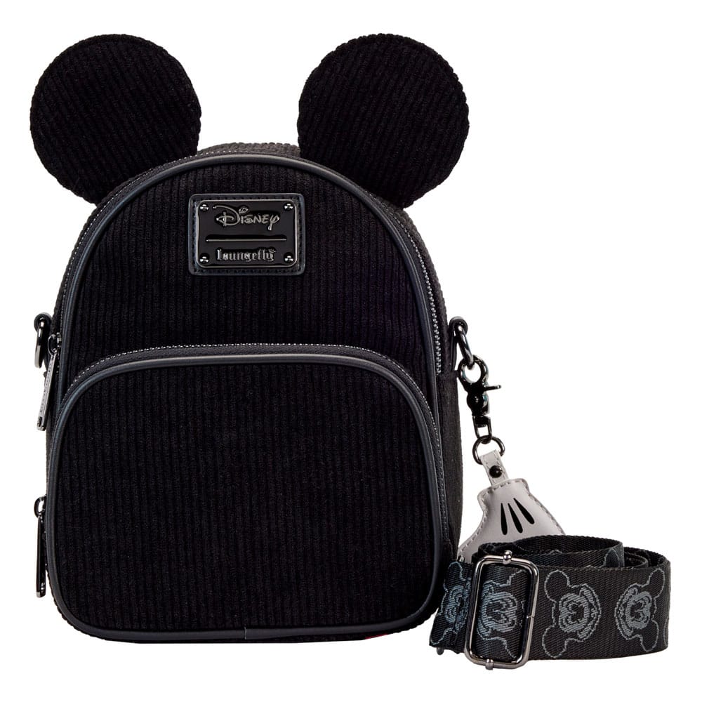 Sac bandoulière Loungefly Mickey Mouse 100th Anniversary Corduroy vue de face