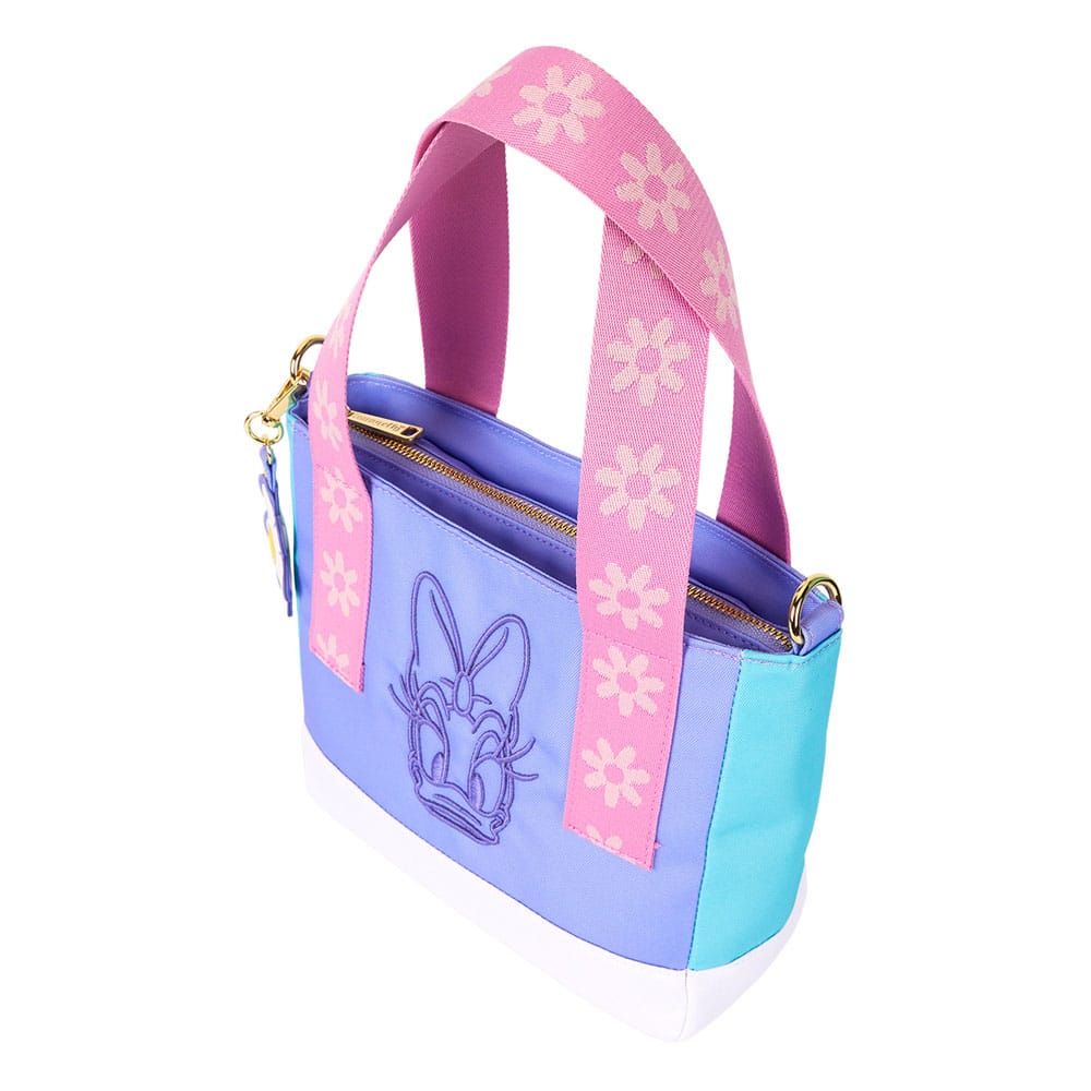 Mini sac Loungefly Daisy Duck, vue de profil montrant la profondeur