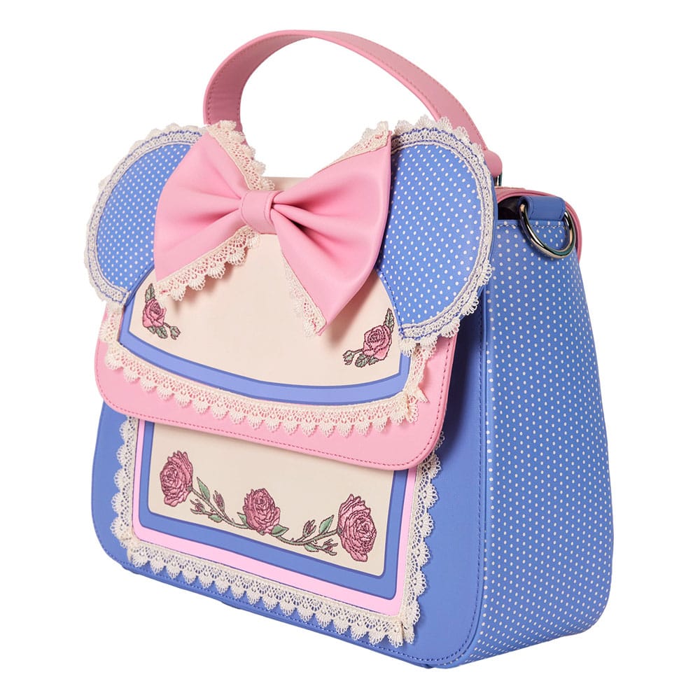 Sac Loungefly Minnie Floral & Lace Ears porté à l'épaule, vue latérale