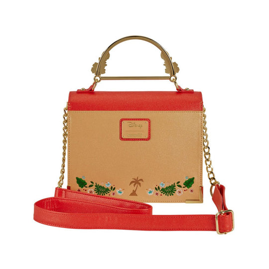 Sac bandoulière Loungefly Moana porté par une personne