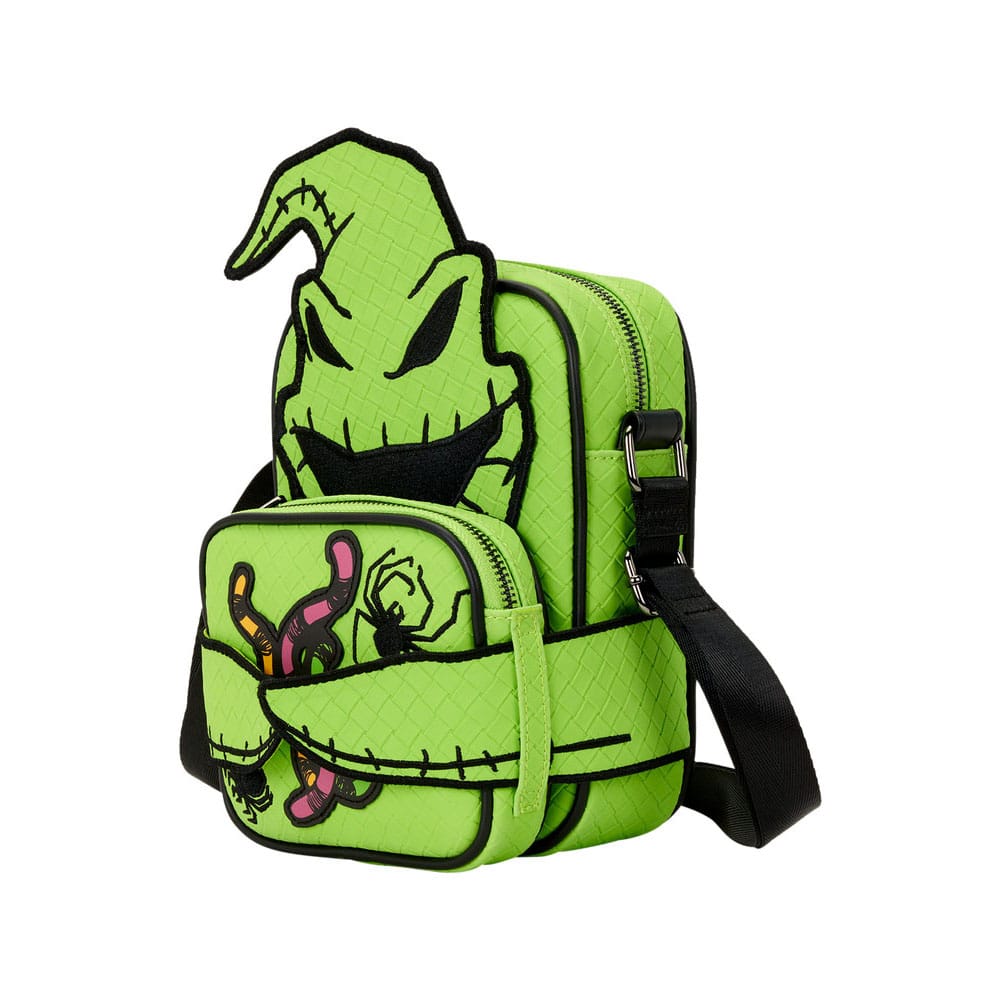 Détail du visage d'Oogie Boogie sur le sac Loungefly