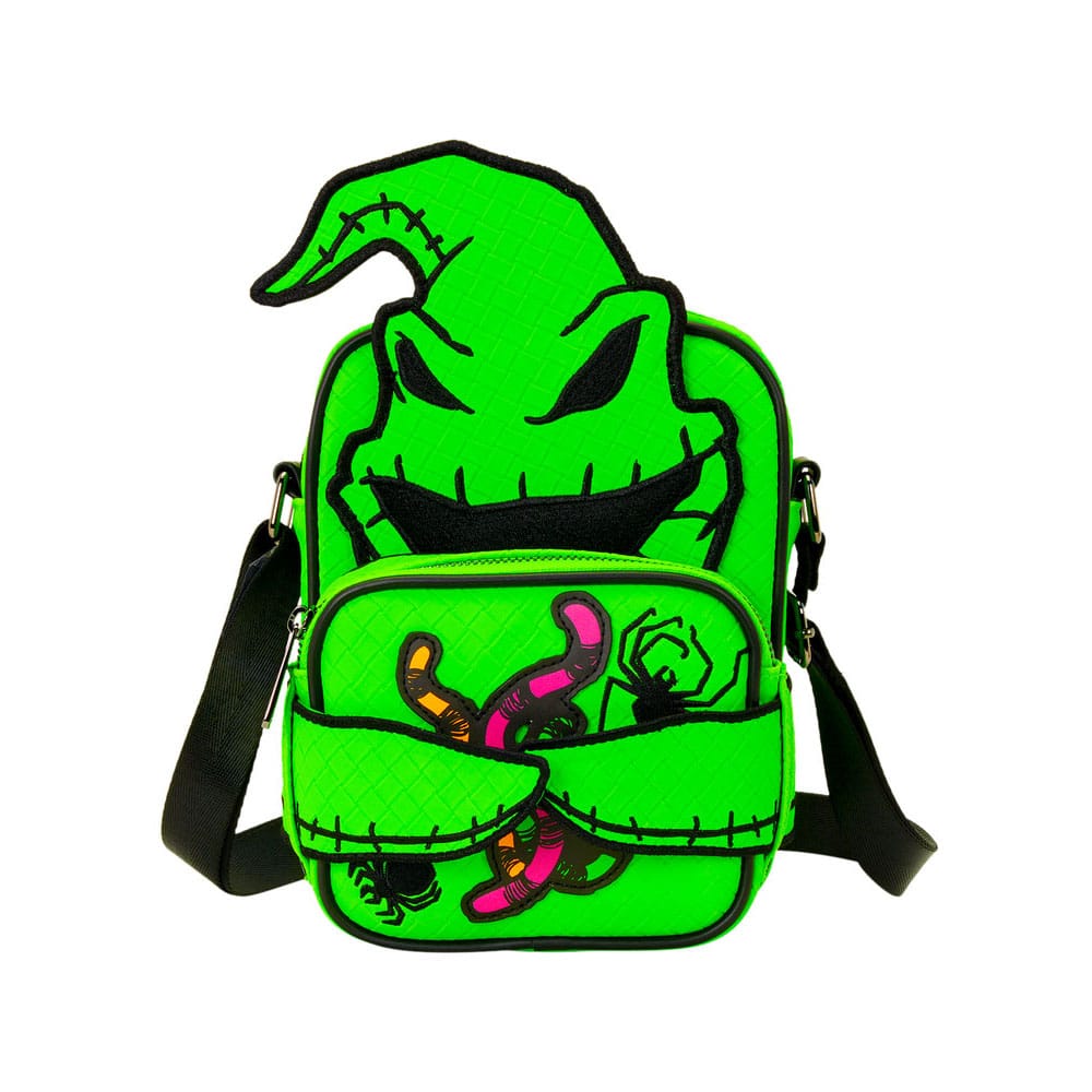 Vue latérale du sac bandoulière Loungefly Oogie Boogie
