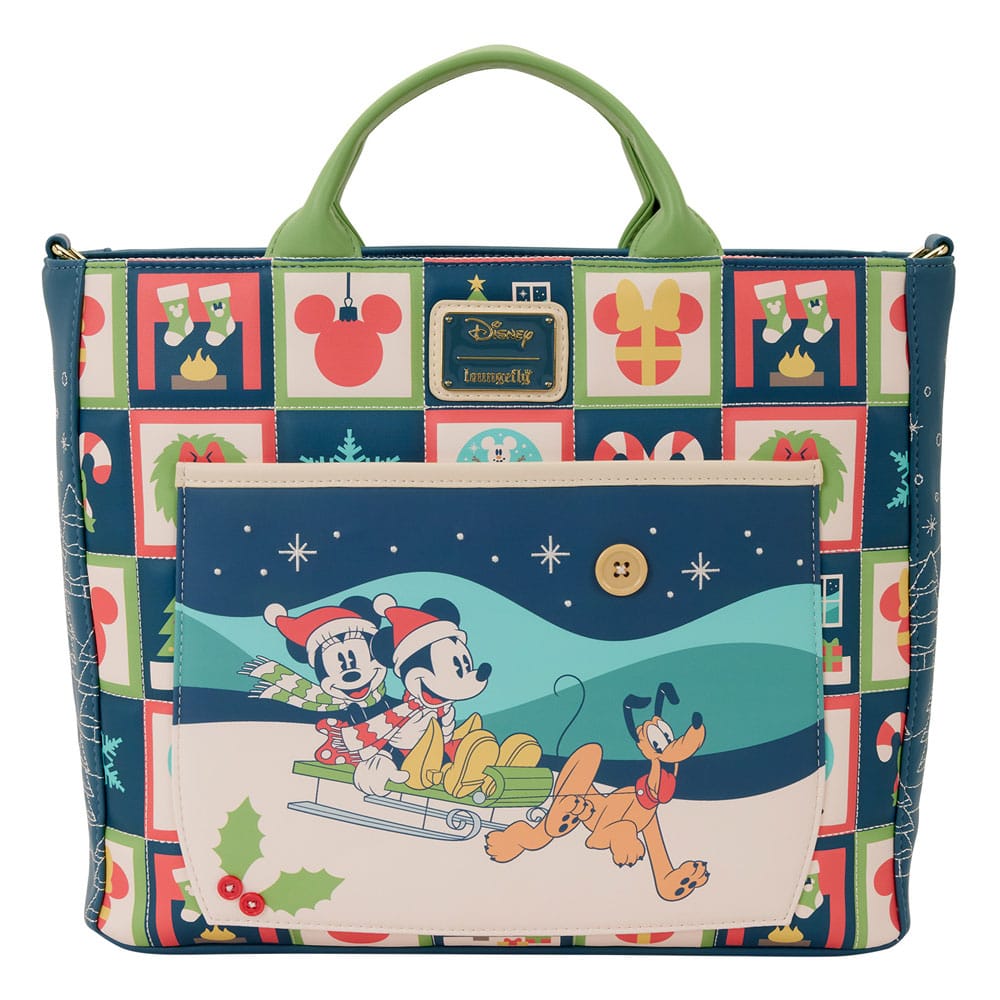 Sac à porter Loungefly Disney Mickey Minnie Holiday vue de face