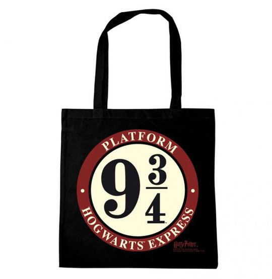 Sac shopping Harry Potter Platform 9 3/4 Logoshirt en coton, vue de face avec le logo emblématique