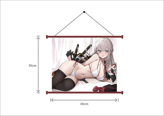 Ensemble de la statuette Kuzuko-Chan et de son bonus tapisserie.