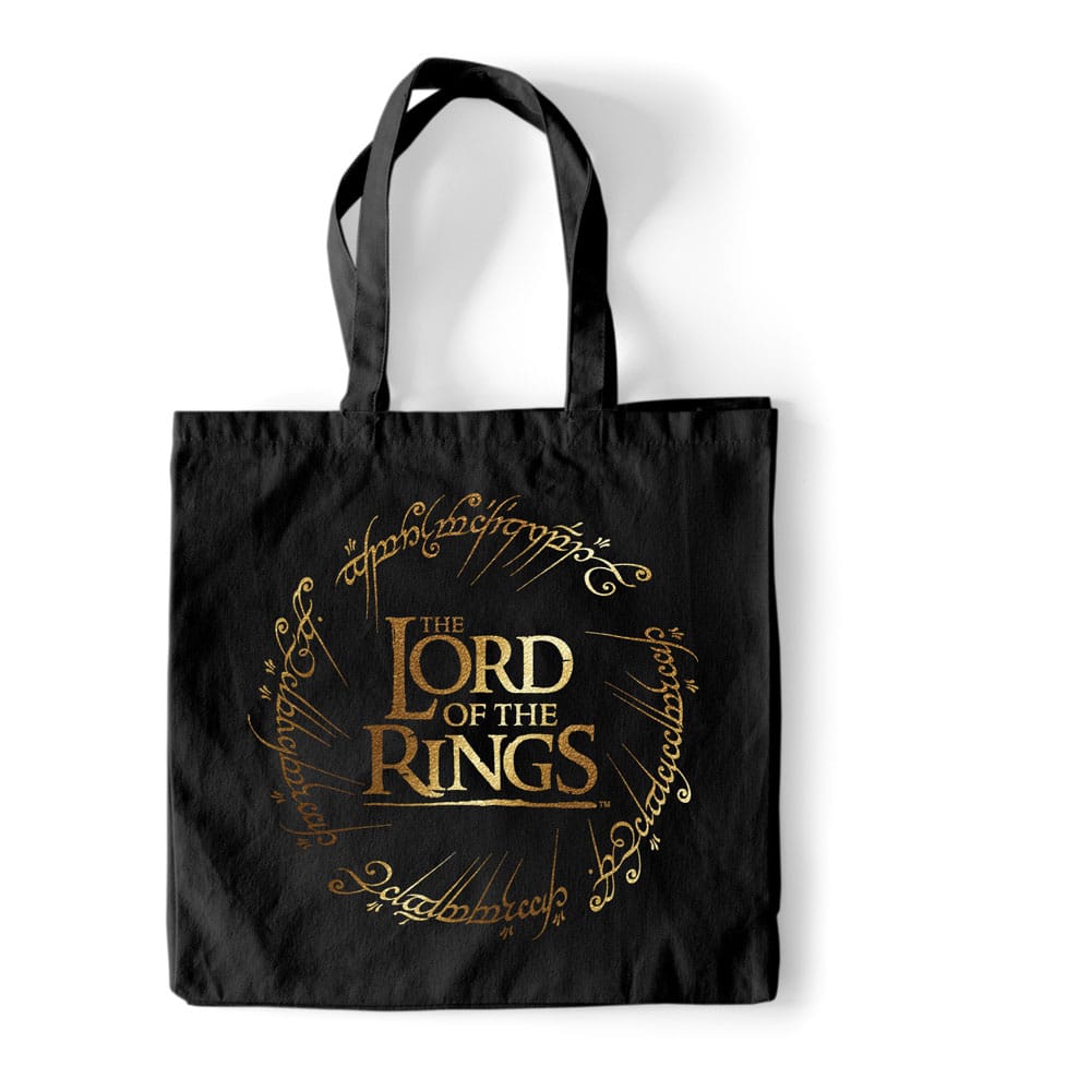 Sac shopping Le Seigneur des Anneaux Gold Foil Heroes Inc en polyester, licence officielle