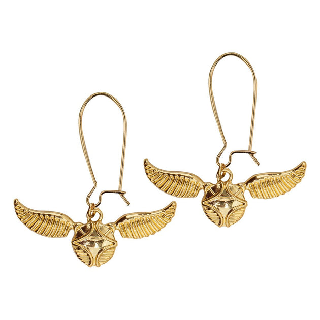 Boucles d'oreille Vif d'Or Harry Potter Cinereplicas sur fond blanc