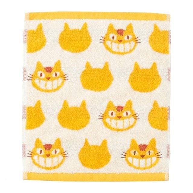 Serviette de toilette mains Mon Voisin Totoro Catbus officielle Marushin en coton 32x36 cm