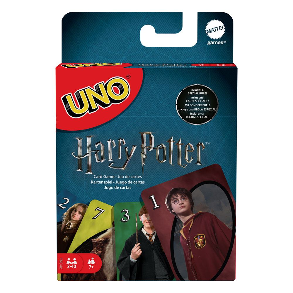 Jeu de cartes UNO Harry Potter Mattel, vue d'ensemble du paquet