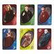 Exemple de jeu de cartes UNO Harry Potter en cours avec plusieurs cartes en main