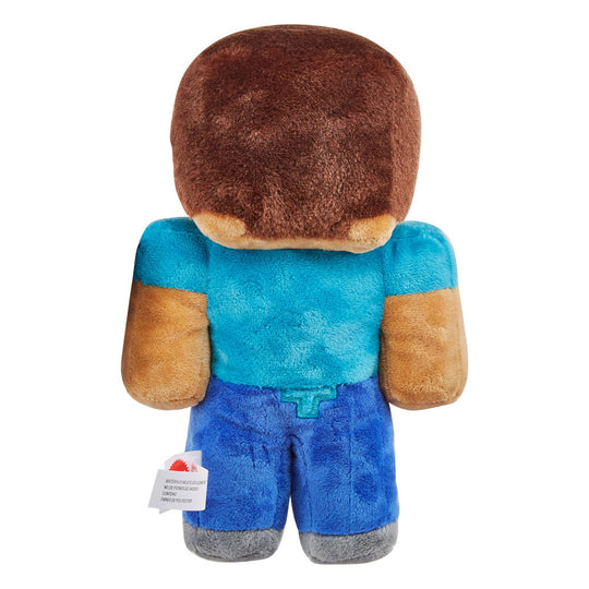 Peluche Steve de Minecraft, vue de dos avec les détails du pantalon