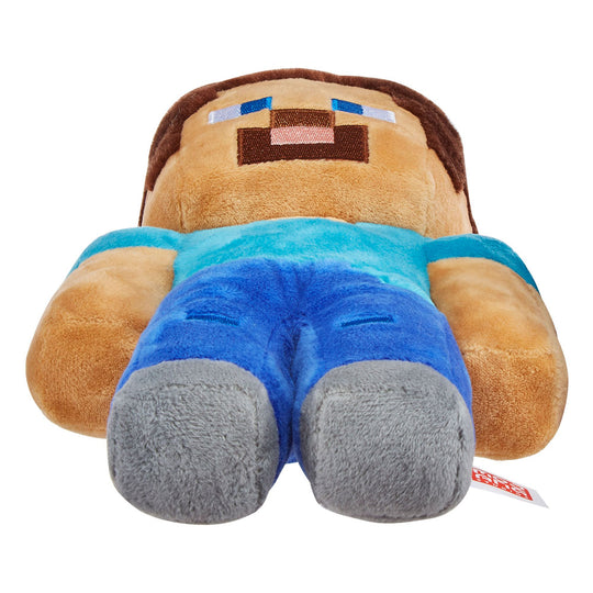 Peluche Minecraft Steve Mattel, posée sur une surface neutre