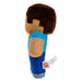 Gros plan sur la tête de la peluche Steve Minecraft