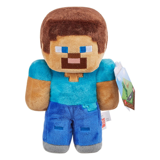 Peluche Steve Minecraft dans un environnement de jeu