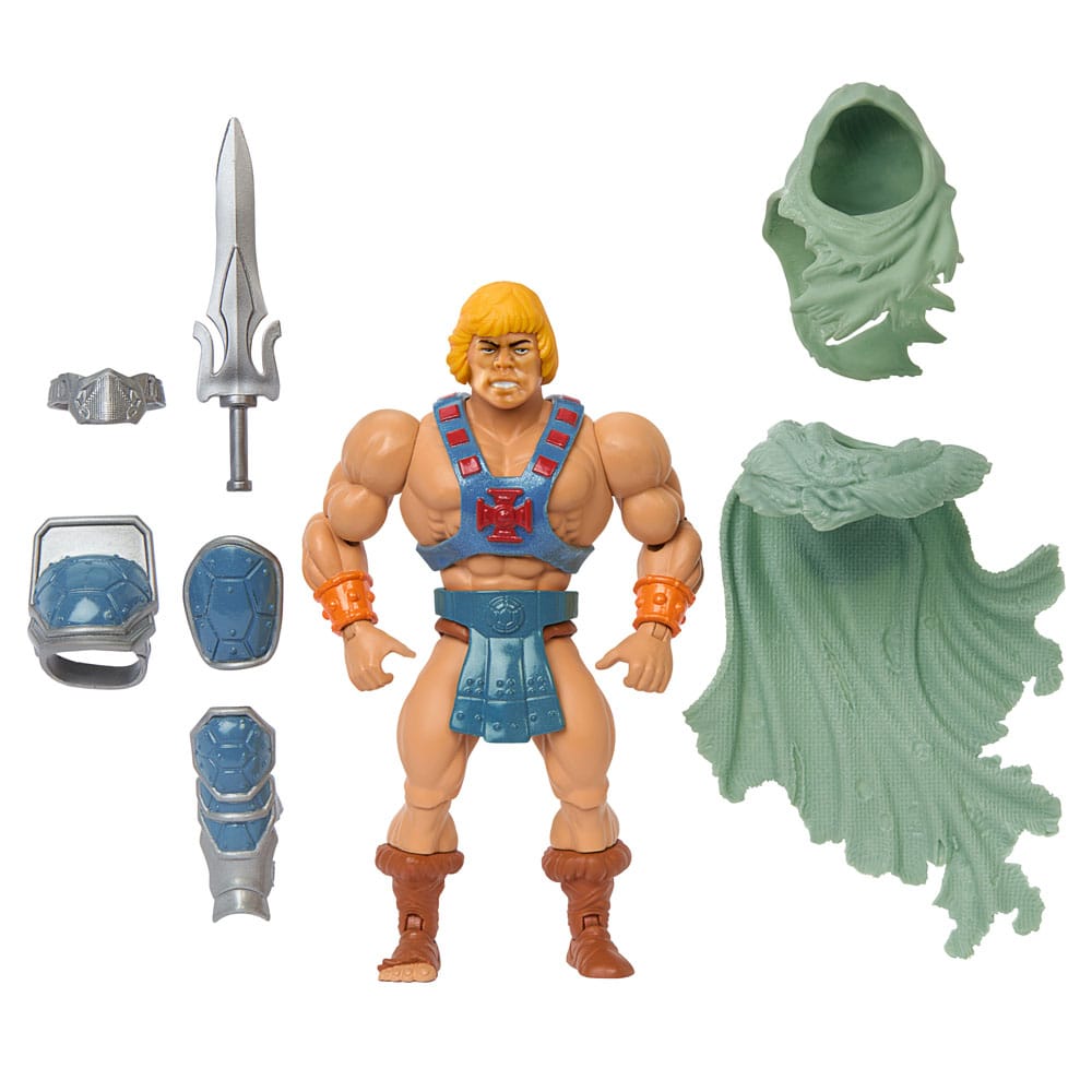 Figurine articulée Stealth He-Man avec accessoires, pose dynamique