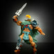 Figurine Stealth He-Man en action avec son épée et bouclier