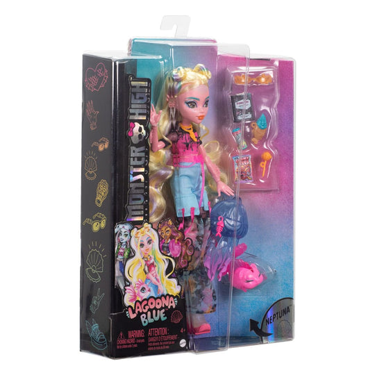 Lagoona Blue Monster High posant avec son sac et son téléphone