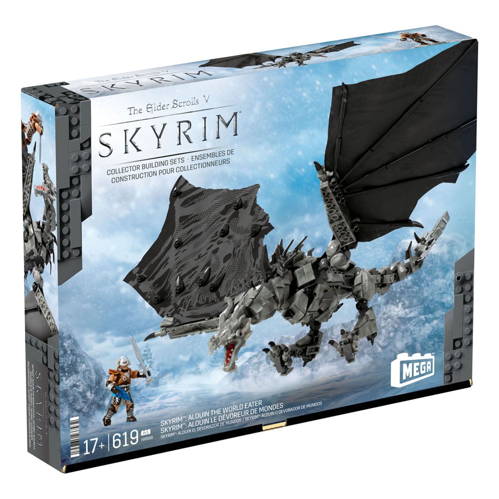 Figurine Dovah-Kiin (Dragonborn) détaillée du set MEGA Skyrim