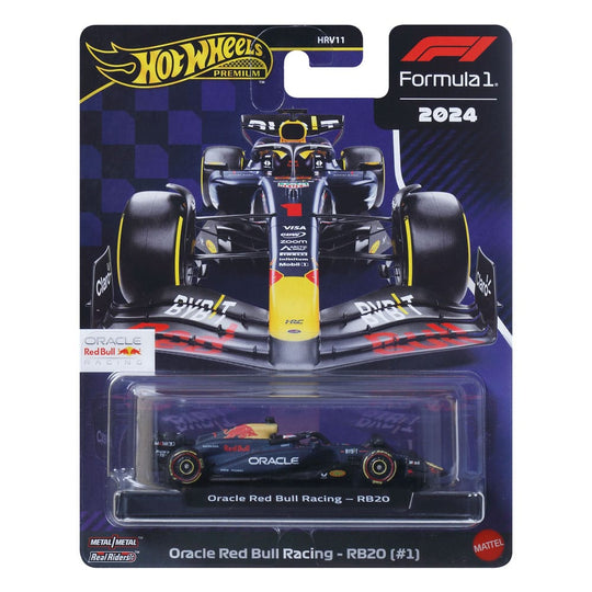 Hot Wheels F1 Max Verstappen 2024 sur socle d'exposition
