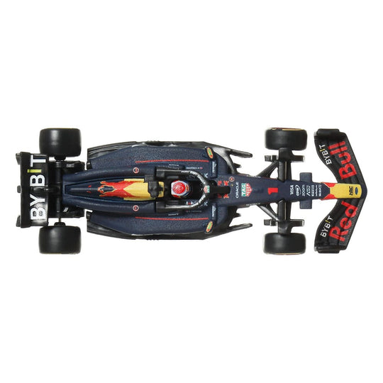Vue latérale de la voiture Hot Wheels F1 Oracle Red Bull Racing RB20 1/64