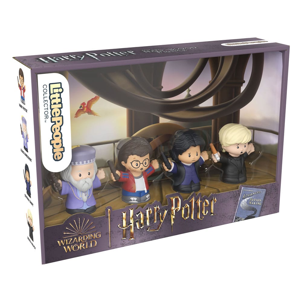 Gros plan sur les détails des visages des minifigurines Little People Collector Harry Potter