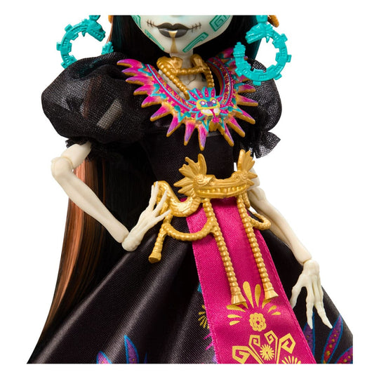 Vue d'ensemble de la poupée Monster High Skelita Calaveras Día de Muertos 32 cm