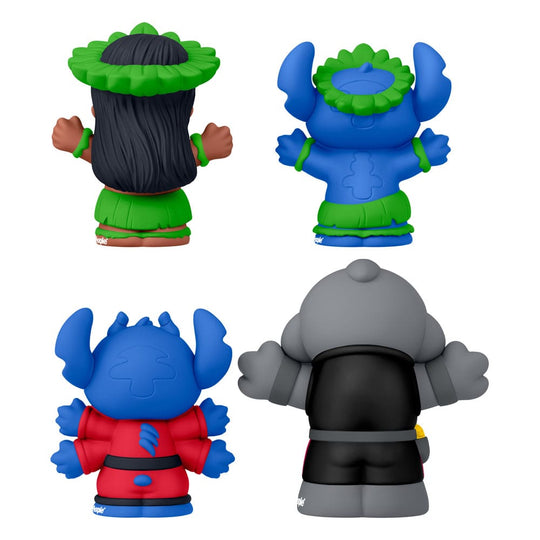 Gros plan sur les expressions des figurines Lilo & Stitch Little People
