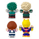 Gros plan sur les visages des figurines MHA Little People