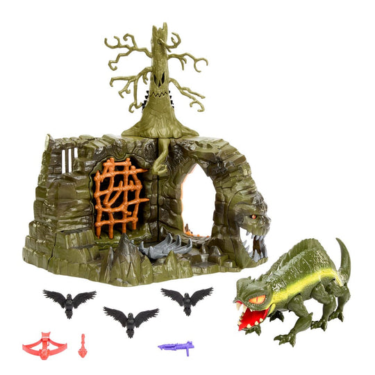 Vue latérale du playset Fright Zone pour figurines MOTU 14 cm