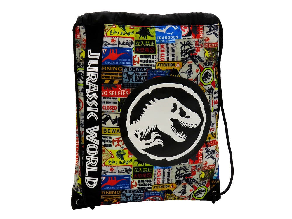 Sac à dos Jurassic Park Danger officiel CyP Brands, vue frontale avec logo