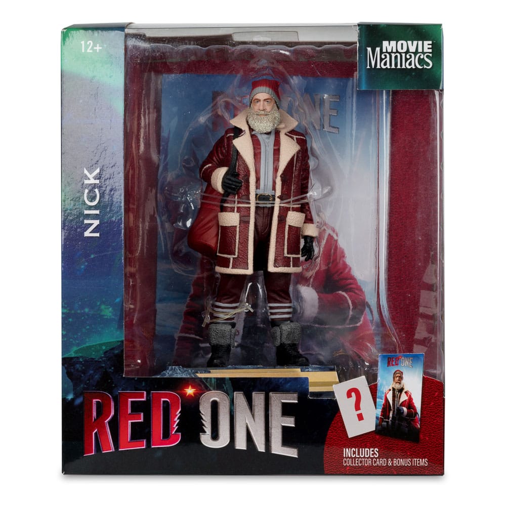 Gros plan sur les détails des figurines Red One Movie Maniacs