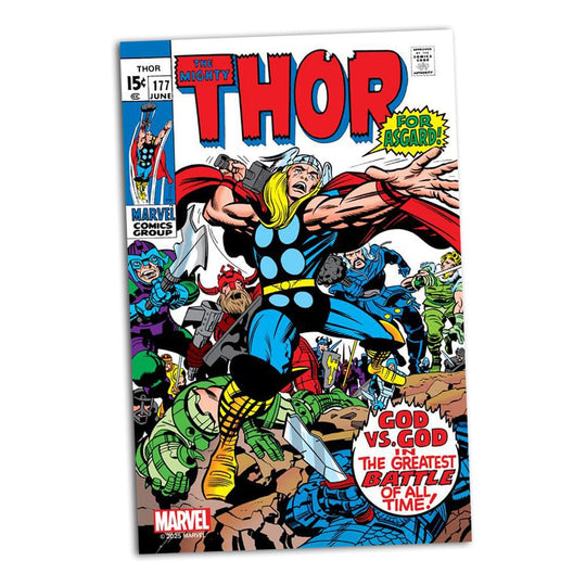 Ensemble de la statuette Thor et du diorama, perspective dynamique