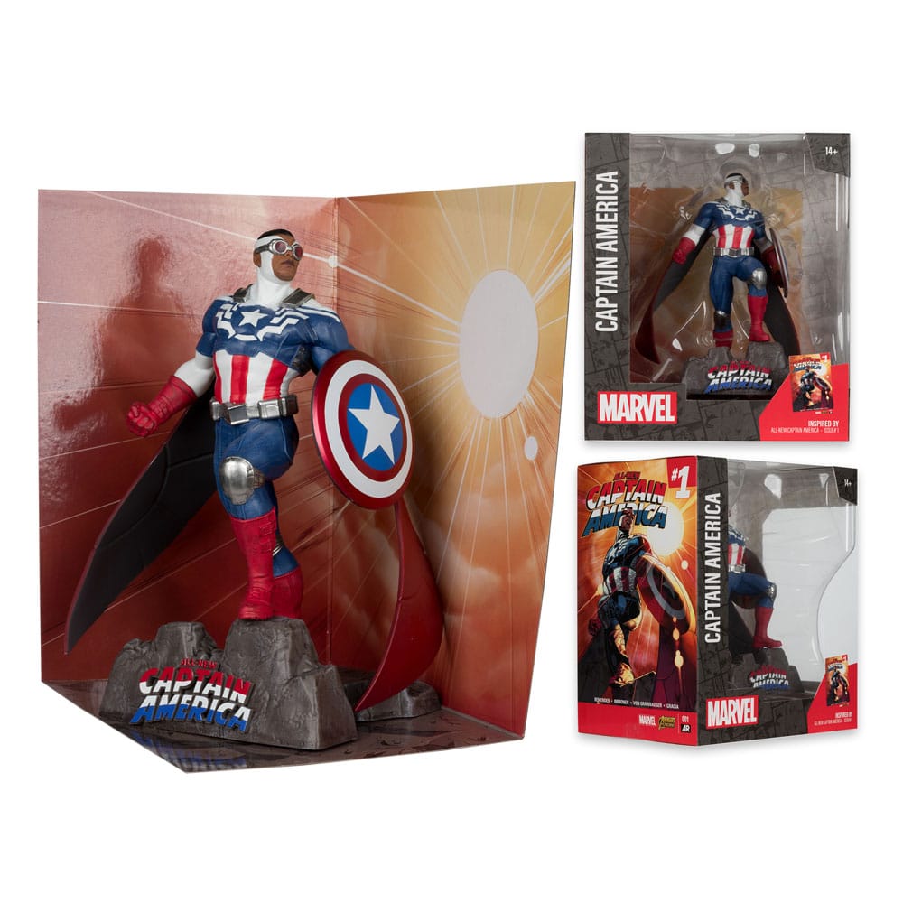 Statuette Captain America McFarlane Toys en boîte-fenêtre