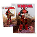 Détail de la statuette Deadpool McFarlane Toys, pose dynamique