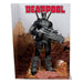 Statuette Deadpool Grey Suit Chase McFarlane Toys 27cm, vue frontale dynamique