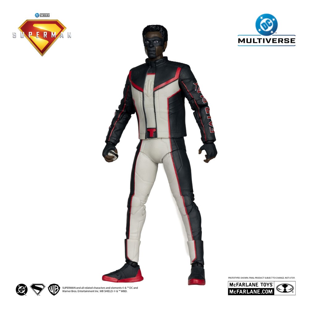 Mr. Terrific (Superman 2025) McFarlane en pose dynamique avec accessoires