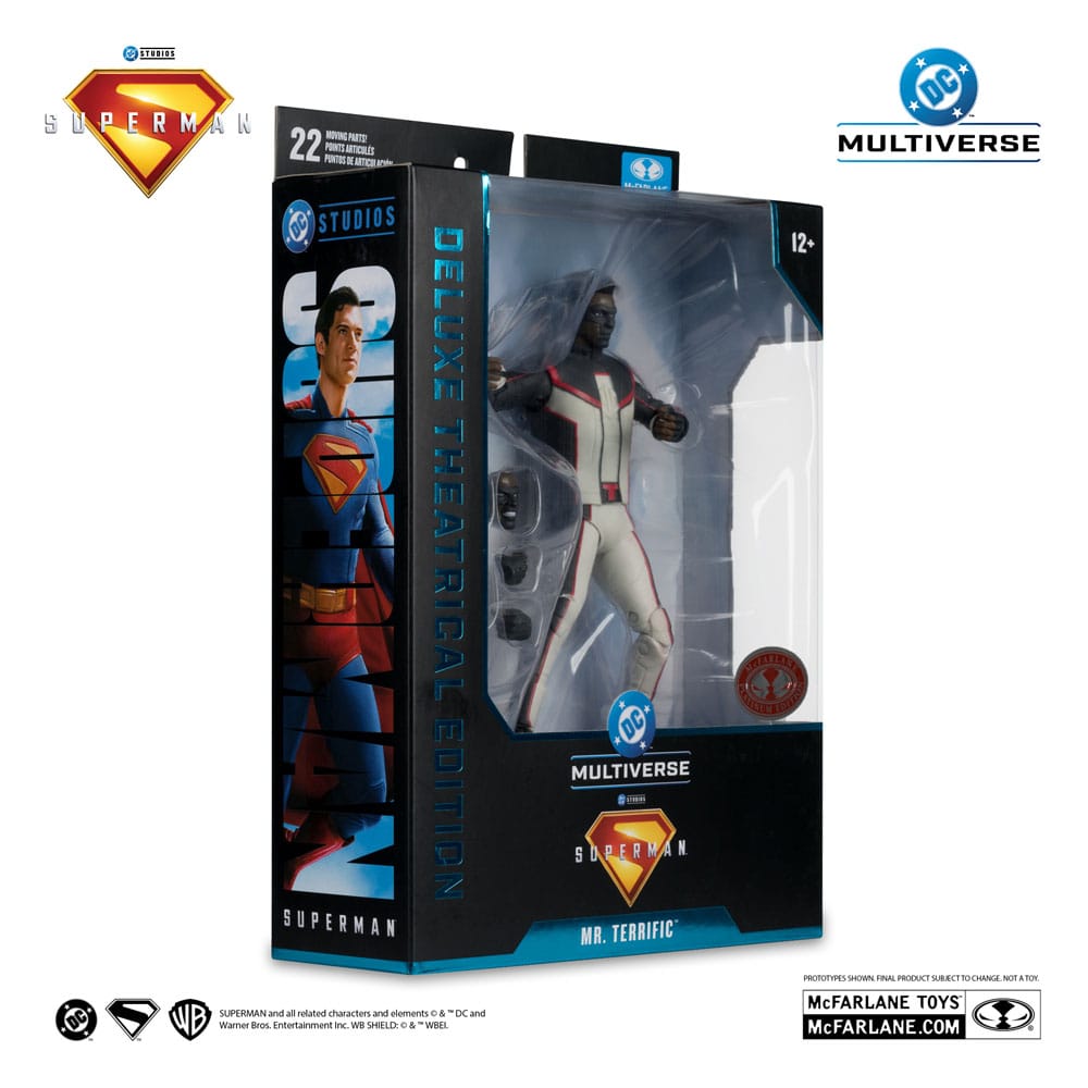 Emballage de la figurine McFarlane DC Multiverse Mr. Terrific Red Platinum Edition