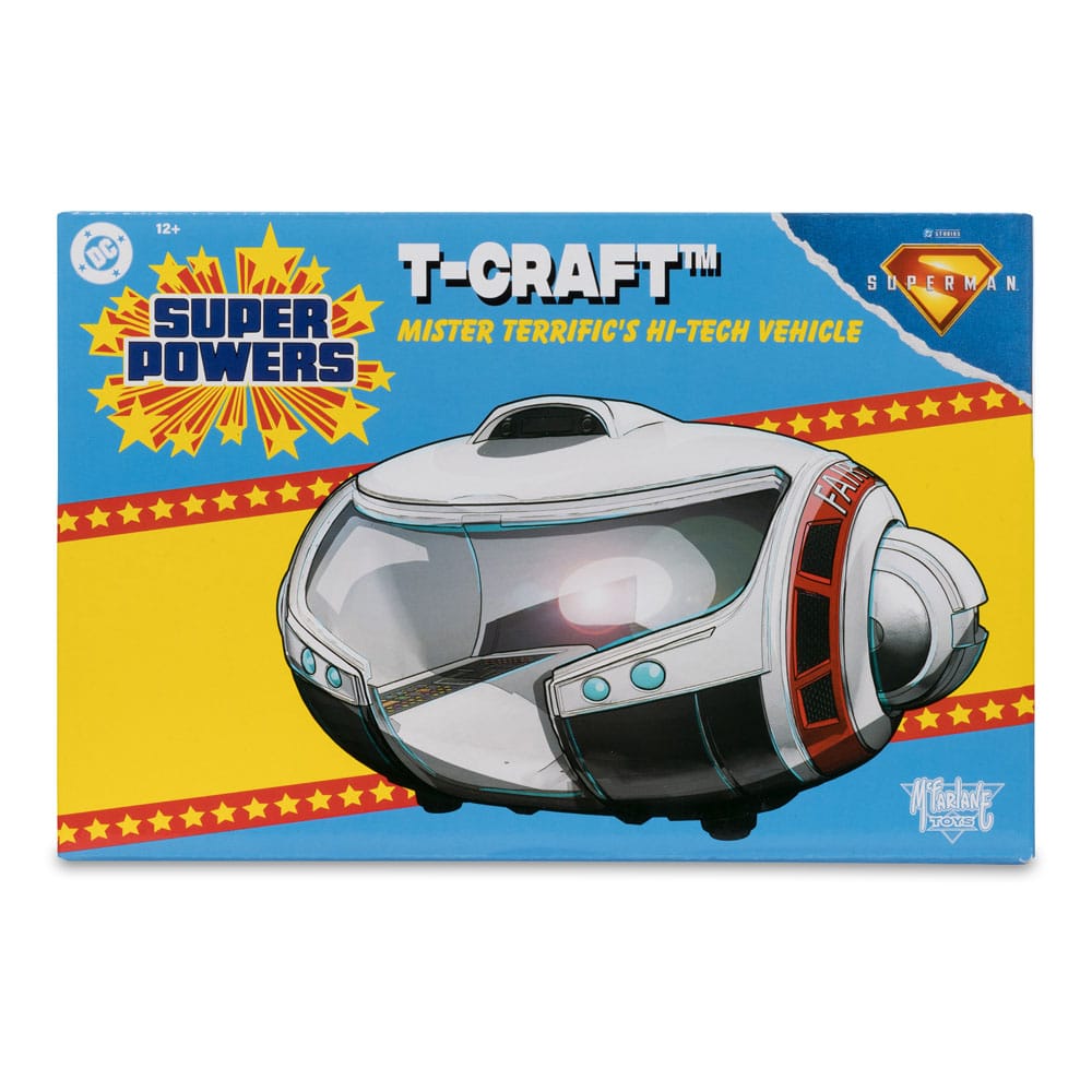 Véhicule Super Powers T-Craft en action sur son socle