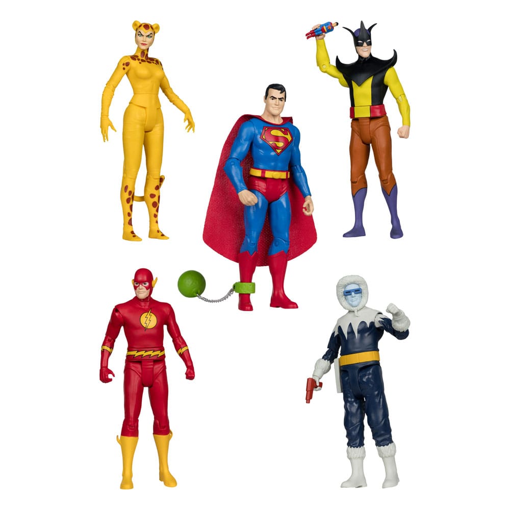 Assortiment de 6 figurines McFarlane DC Retro Super Friends Wave 13