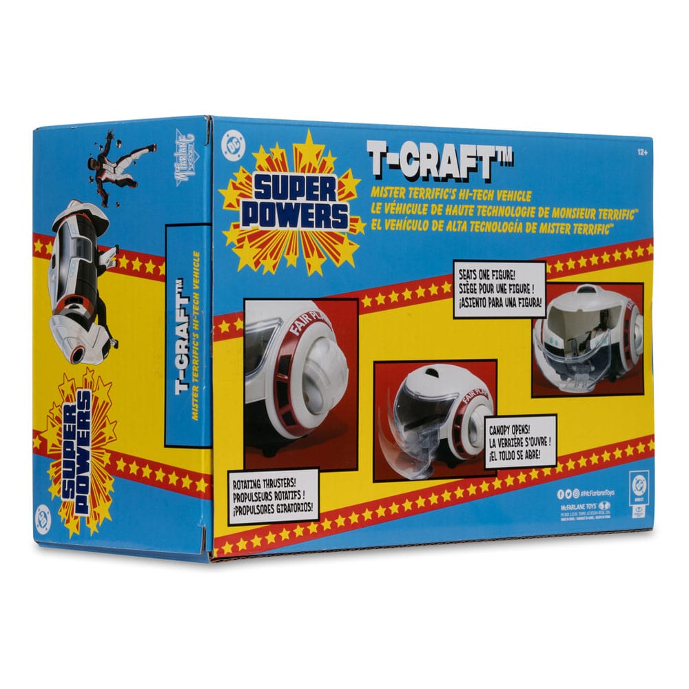 Contenu complet du set: figurine, véhicule, accessoires et socle