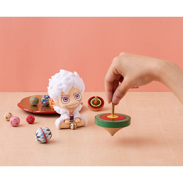 Figurine Luffy Gear 5 Look Up Megahouse en PVC, détail du visage