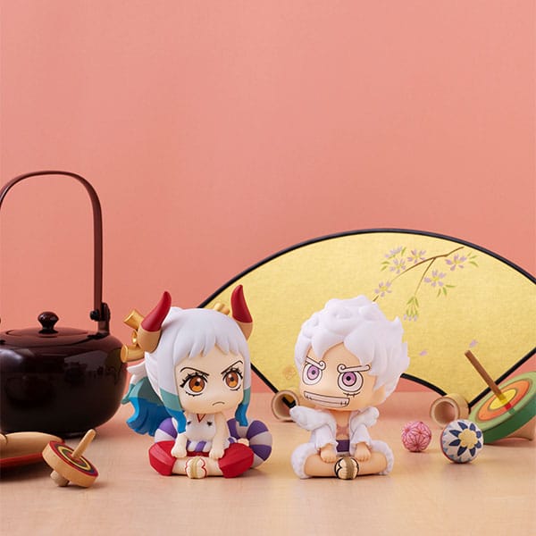 Emballage boîte-fenêtre de la figurine Luffy Gear 5 Look Up Megahouse