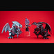 Vue de face de la figurine Yu-Gi-Oh! Red Eyes Black Dragon