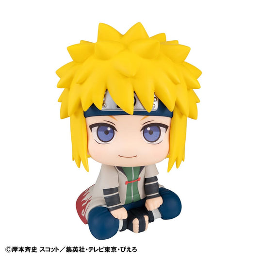 Figurine Minato Namikaze Look Up en PVC, détail du visage et des cheveux