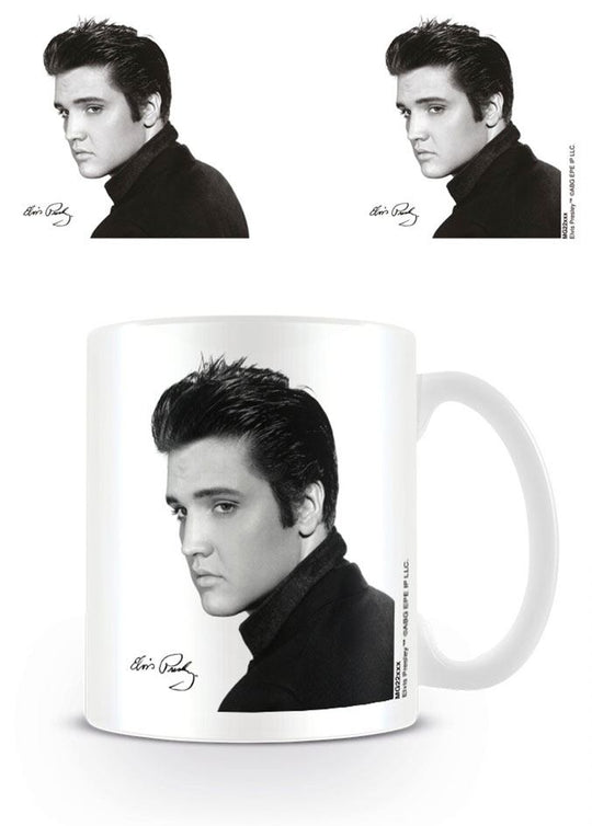 Mug en céramique Elvis Presley Portrait officiel de Pyramid International, vue de face avec l'image du chanteur.