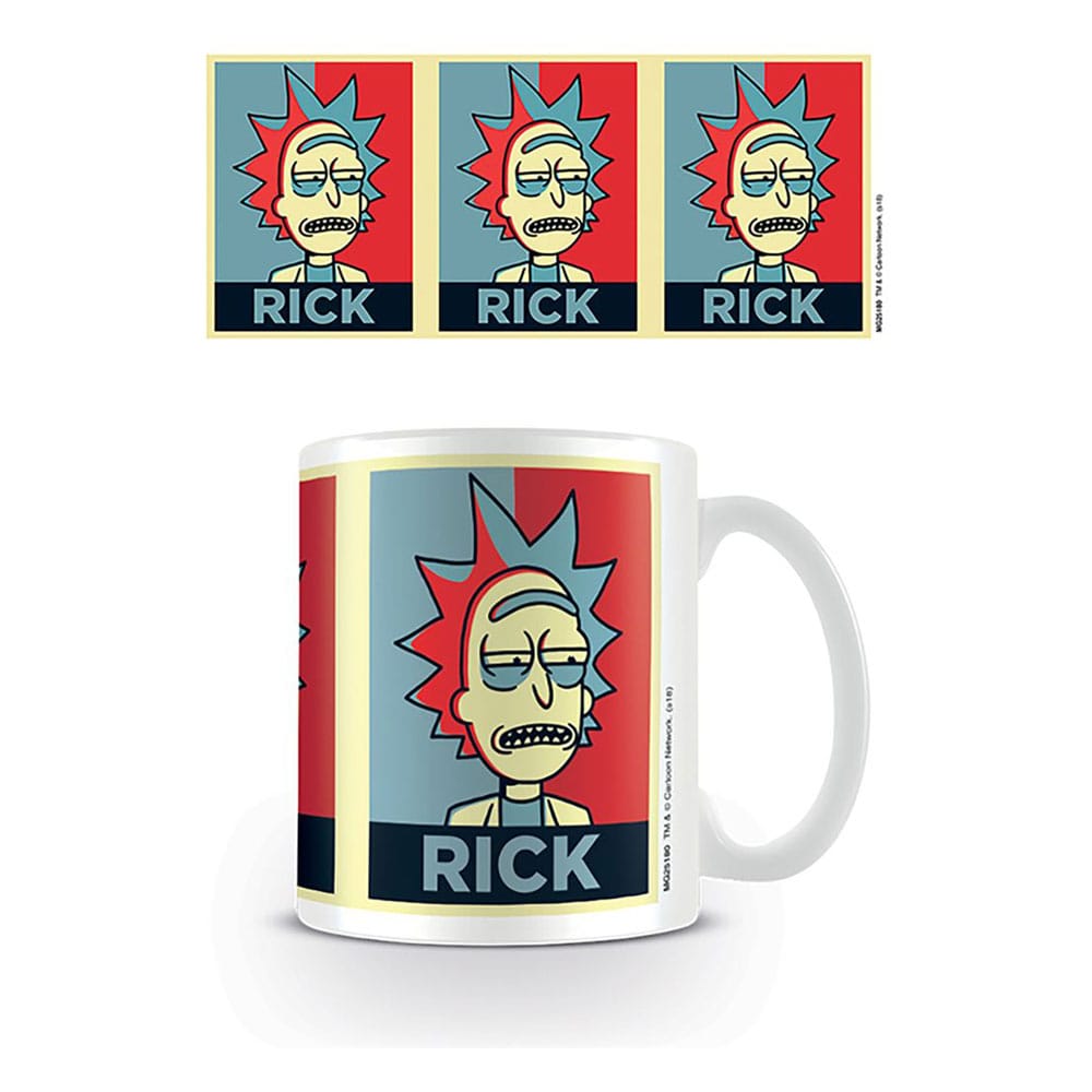 Mug Rick et Morty 'Rick Campaign' en céramique avec impression de haute qualité, licence officielle.