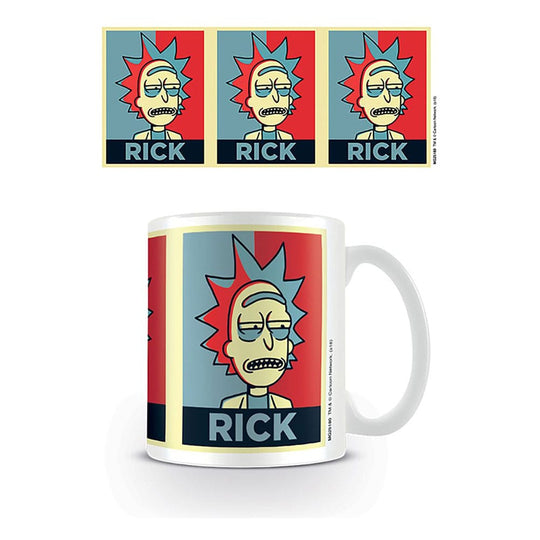 Mug Rick et Morty 'Rick Campaign' en céramique avec impression de haute qualité, licence officielle.