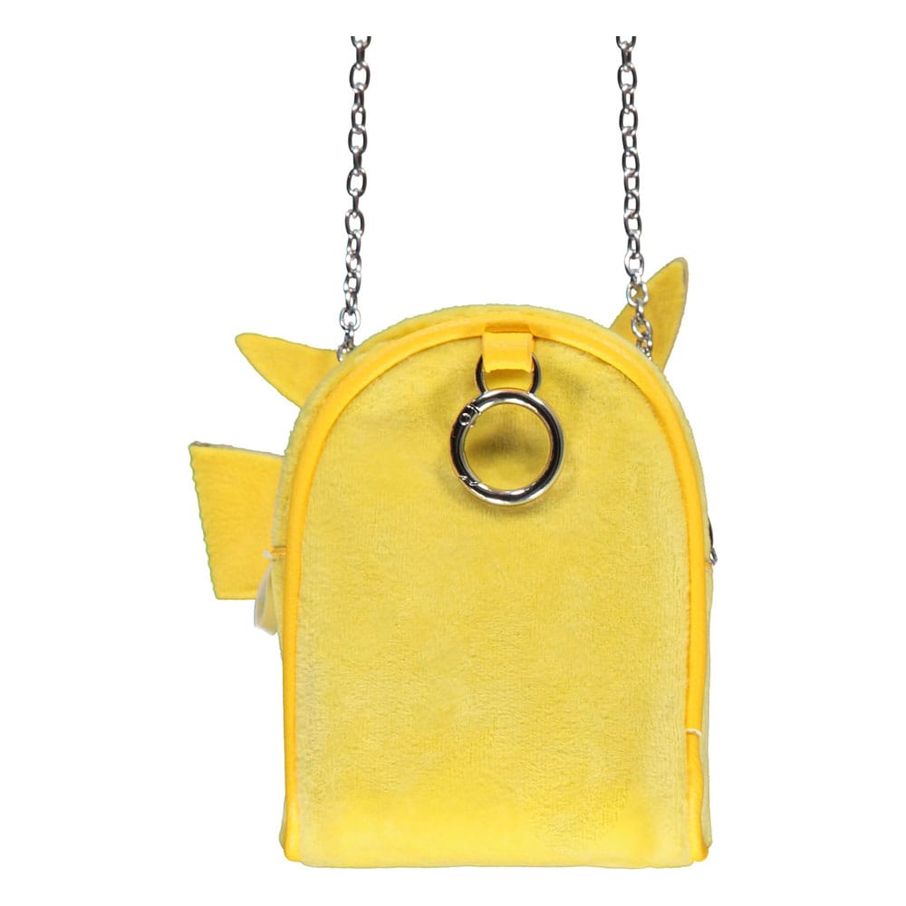 Détail du tissu 100% polyester du sac shopping Pokémon, avec logo officiel