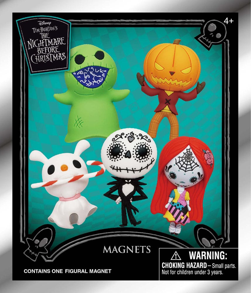 Gros plan sur un aimant Jack Skellington du pack Monogram Int.